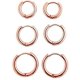 thumbnail image 1 of Pendientes de aro Pendientes de aro de acero inoxidable quirúrgico 8 mm 10 mm 12 mm Cartílago Helix Sleeper Pendiente para hombres, mujeres, niñas y niños MFZFUKR LRWJ184-3, 1 of 3