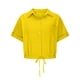 thumbnail image 4 of Camisa de manga corta con solapa y botones para mujer, top de playa con bolsillo, poliéster ligero, versátil para ocasiones informales y al aire libre, 4 of 6