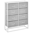 thumbnail image 6 of mDesign Wide Modern 8-Drawer Dresser Storage Tower Unit with Fabric Bins, Gray, 6 of 6