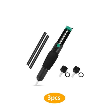

3pcs Solder Sucker Soldering Iron Suction Pump Remover Press Removal Pen Househole Professional Work Tool with Replacement Nozzles