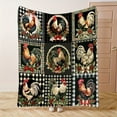 thumbnail image 3 of American Retro Rooster Medieval Country Pastoral Theme Flannel Blanket Soft Warm Perfect Gift Holiday Memories Suitable Best Friends Family Ideal Napping Camping Travel And Home Decoration, 3 of 6