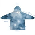 thumbnail image 7 of Blue White Marble Pattern Blanket Hoodies for Kids 6-13YR Oversize Wearable Blanket Hoodies for Boys Girls Teens, 7 of 7