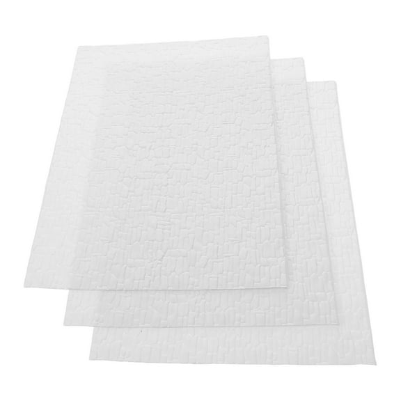 NIAIZEK 3pcs Miniature Roof Tiles Decorative White PVC Roof Tiles For Model Making Crafting Projects