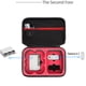 thumbnail image 3 of Sidaley Caja de almacenamiento multifuncional para organizar y asegurar todos los accesorios resistente y duradera Cables de audio/vídeo Forro interior rojo, 3 of 6
