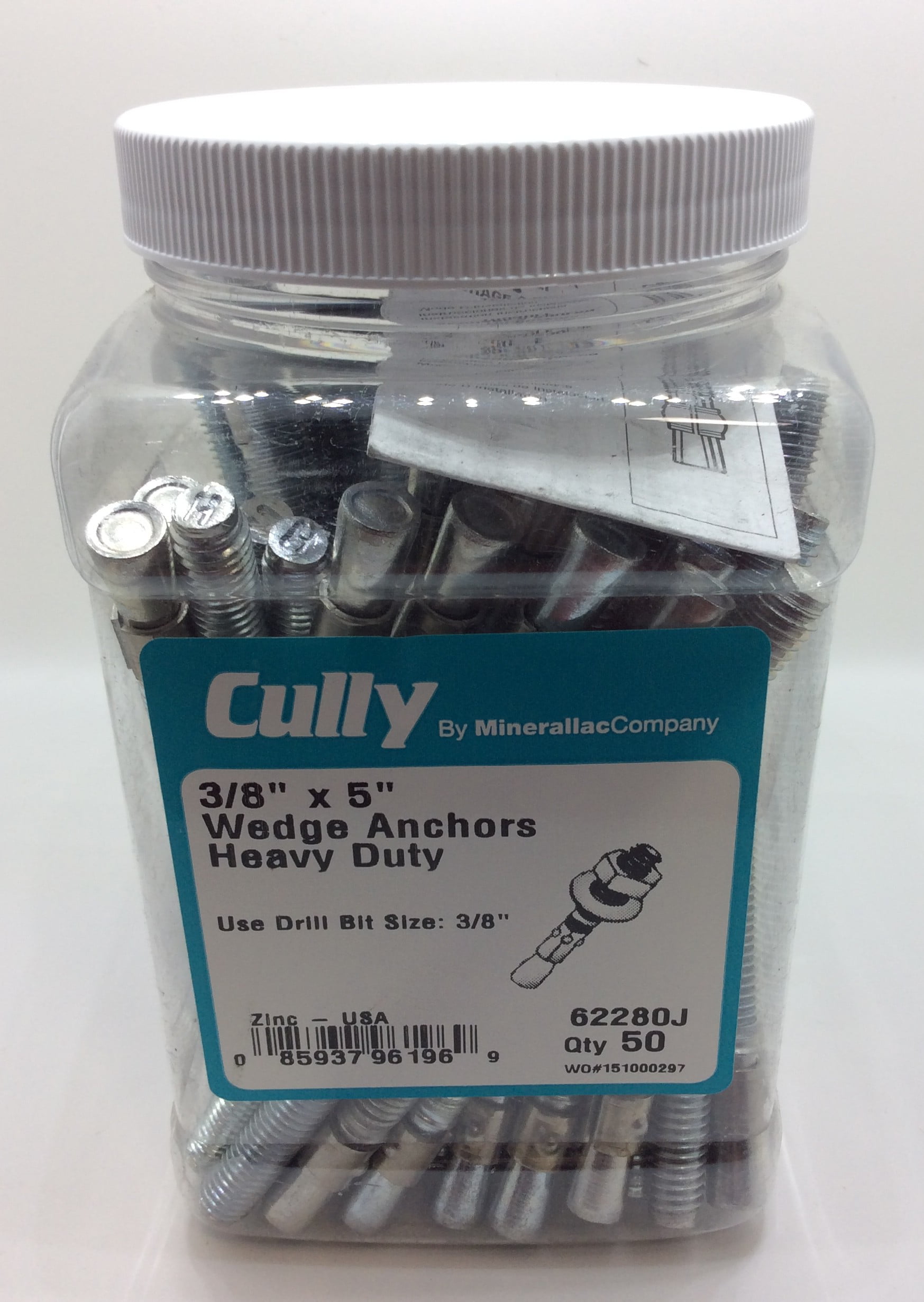 Cully 62280J 3/8 x 5 STUD WEDGE ANCHOR (50Pack)
