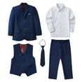 thumbnail image 5 of Boys' Suits Slim Fit 5 Pieces, Boys Formal Suit Set,Adjustable Waist, 5 of 6