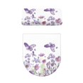 thumbnail image 2 of HELLHERO Butterfly Wildflowers Adds Holiday Charm Elastic Fabric Toilet Covers Set Adjustable Fashion Toilet Lid Cover Set Stretch for Gift, 2 of 6
