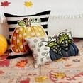 thumbnail image 4 of Fall Pillow Covers 12x20 Inch Fall Thanksgiving Gray Polka dots Blue Pumpkins Lumbar Pillow Covers Polyester Fall Decoration for Home Couch YZT-074A12, 4 of 6