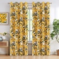 thumbnail image 2 of Alishomtll Floral Lemon Hummingbird Blackout Curtains Room Darkening Grommet Window Drapes for Living Room , 52" x84", ,Set of 2 Panels,Yellow, 2 of 9