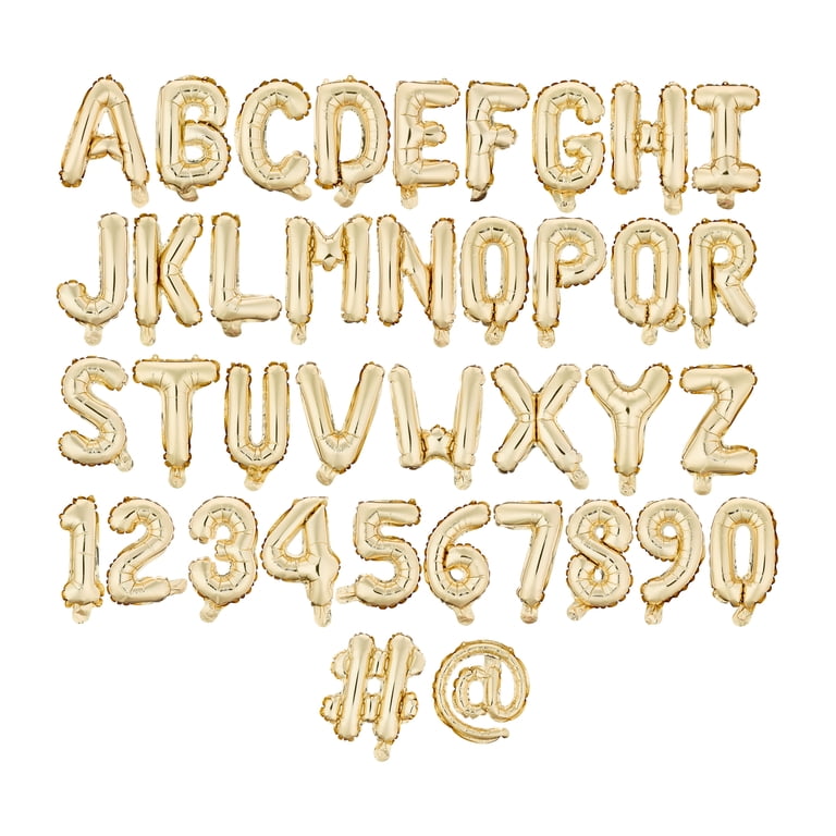 Way To Celebrate Gold Balloon Banner, 109 Pieces photo 1