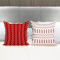 thumbnail image 3 of Goodwill Pillow Covers 18x18 Set of 4, Modern Sofa Throw Pillow Cover, Decorative Outdoor Linen Fabric Pillow Case(Red, 18x18,Set of 4), 3 of 6