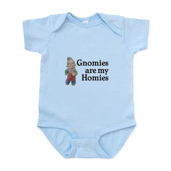 CafePress - Gnomies Are My Homies Infant Bodysuit - Baby Light Bodysuit, Size Newborn - 24 Months