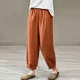 thumbnail image 2 of REORIAFEE Womens Linen Pants with Pockets Solid Print Palazzo Pants Running Gym Pull On High Waisted Casual Pants Lightweight Baggy Stretchy Trousers 2024 Trending Fashion Clothing, 2 of 8