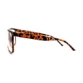 thumbnail image 4 of Thin Plastic Hipster Horn Rim Flat Top Clear Lens Eyeglasses Brown Tortoise, 4 of 4