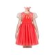 thumbnail image 1 of Vestido de Niña Rojo Brillante de Malla con Vuelo Boda Princesa Fiesta de Navidad 6 Años, 1 of 6