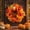 Orange, variant on Artificial Fall Orange Foliage Wreath with Wildflowers Waterproof Front Door Wall Thanksgiving Decor 40cm