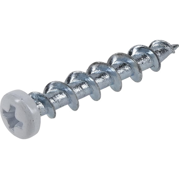 Drywall Anchors, Holds 50 Pounds in Drywall and 200 Pounds in Concrete, 1 1/2" Pan Head, White, 75-Pack, 377632
