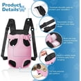 thumbnail image 3 of YUDODO Pet Dog Carrier Backpack Adjustable Dog Front Carrier, Legs Out Easy-Fit Dog Travel Backpack Carrier for Hiking Camping for Small Medium Dogs Cats and Rabbits (Medium, Pink), 3 of 6