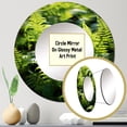 thumbnail image 3 of Designart "Green Fern Fonds Nature s Elegance II" Floral Round Mirror Set Of 3 - Modern Green Round Bathroom Wall Mirror Set, 3 of 5