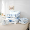 thumbnail image 5 of Erosebridal Cute Bowknot Bedding Sets Twin Size,Stars Print Comforter Sets with Sheets,Blue White Bed in a Bag Twin Size For Girls,Breathable Bedroom Decor Reversible,7-Piece, 5 of 7