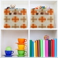 thumbnail image 6 of Yayeee Canvas Storage Basket with Handles for Shelves Fabric Bins Closet Organizer, Beige Geometric Pattern, 6 of 8