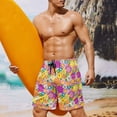 thumbnail image 2 of Yuyamidu Matching Swim Suits Couples Hippie Swimsuits for Women Floral Bikini Swim Trunks for Men Swim Shorts Quick Dry Shorts No Lining Halter Cheeky Triangle String Bathing Suits Man 2XL, 2 of 7