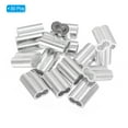 thumbnail image 3 of Unique Bargains 1/4' Aluminum Crimping Loop Sleeves, for Wire Rope Sleeves, Silver Tone 30 Pcs, 3 of 5