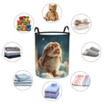 thumbnail image 4 of Balery Starry Sky Cloud Cute Rabbit Cesta de ropa redonda con asas, impermeable, independiente, para ropa, juguetes, dormitorio y familia-Medium, 4 of 6