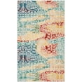 thumbnail image 2 of SAFAVIEH Mystique Essex Faded Floral Polyester Area Rug, Blue/Rust, 3' x 5', 2 of 6