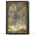 thumbnail image 2 of Atlanta Vintage Map Prints Canvas, Georgia Map Art Canvas, Canvas, Atlanta Map City style Watercolor art Canvas, 2 of 6