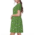 thumbnail image 2 of Balery Kiwi Fruit Vestidos sueltos de manga corta para mujer, vestidos de verano 2025, vestidos casuales de corte A con vuelo., 2 of 6
