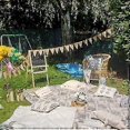thumbnail image 5 of 11m Linen Bunting, 48 Pcs Rustic Pennant Garland, Hessian Bunting For Wedding Decoration, 5 of 5