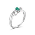 thumbnail image 4 of JewelersClub Emerald Ring Birthstone Jewelry – 0.25 Carat Emerald 0.925 Sterling Silver Ring Jewelry with White Diamond Accent– Gemstone Rings with Hypoallergenic 0.925 Sterling Silver, 4 of 4