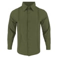 thumbnail image 5 of Cmfcve Mens Cuban Guayabera Shirt Long Sleeve Casual Dress Linen Button Down Shirts Fashion Loose Fit Shirt Jackets, 5 of 9