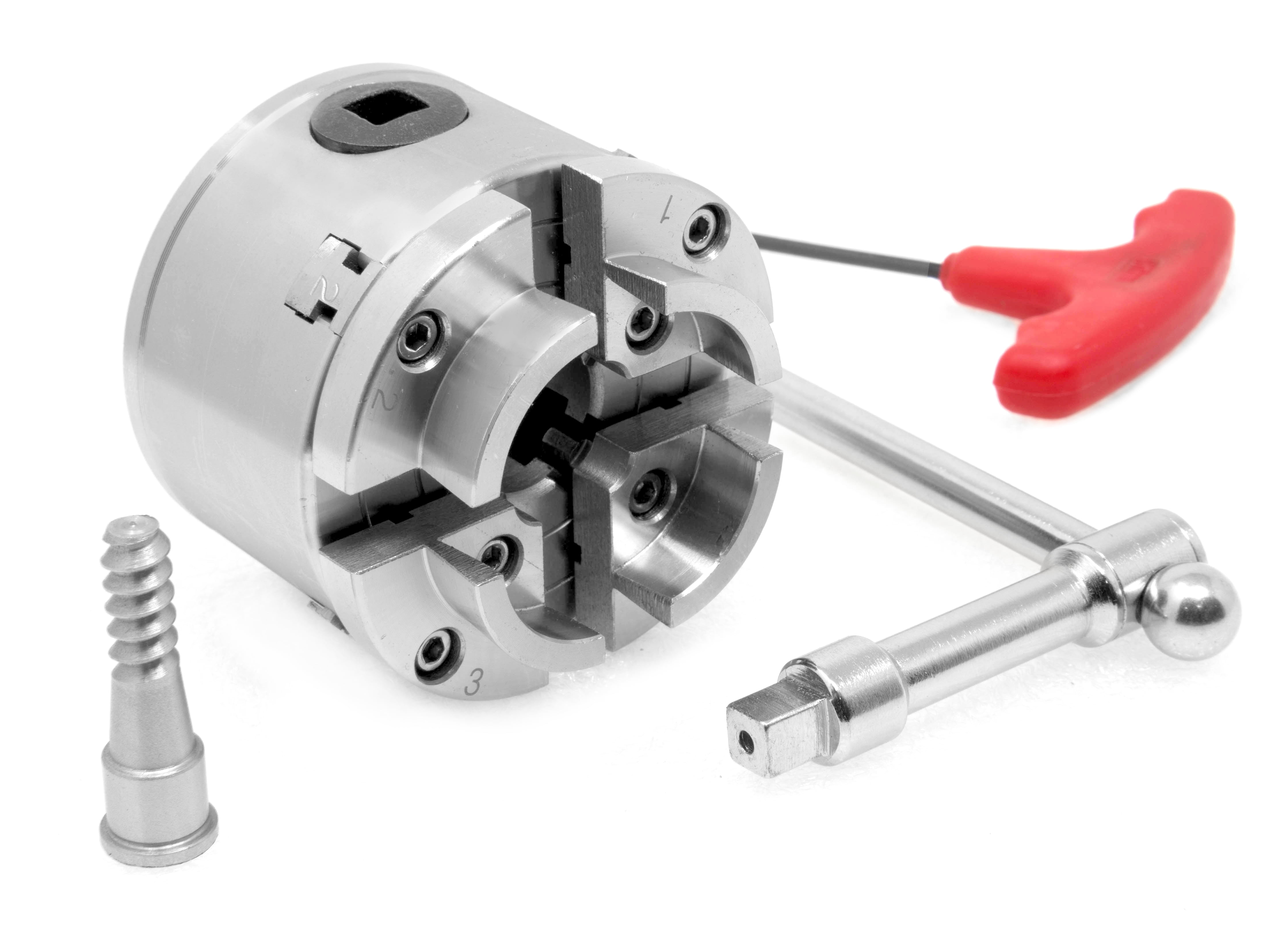 WEN 2.75-Inch 4-Jaw Self-Centering Keyed Lathe Chuck Set with 1-Inch x 8TPI Thread, LA4275