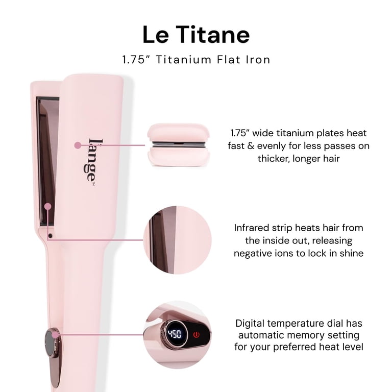 L'ange Hair Le Titane 2-in-1 Titanium Flat Iron, Blush photo 2