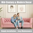 thumbnail image 6 of Velvet Sofa Couch, Atumon Velvet Sofa with Gold Metal Legs, Couches and Sofas, Modern Sofa Furniture, Velvet Upholstered Sofa for Living Room Bedroom Apartment, 82.68"L x 30.51"W x 30.9"H, Pink, 6 of 10