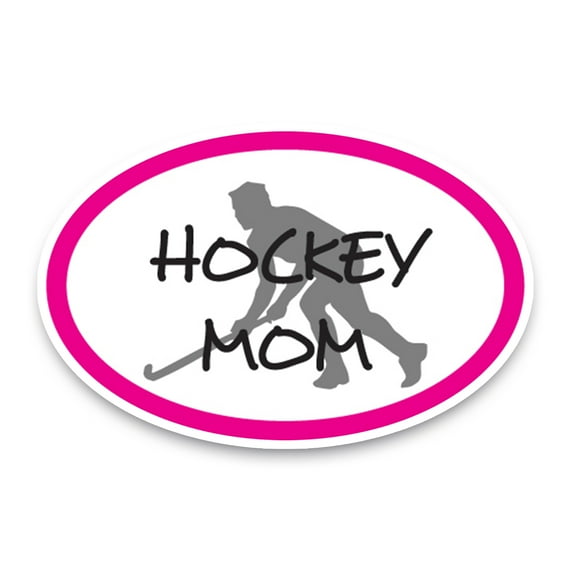 Magnet Me Up Hockey Mom Sports Oval Magnet Decal, 4x6 In, Vinyl Automotive Magnet