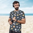 thumbnail image 4 of Wukai Cartoon Animals Print Men's Short-Sleeved Mesh T-Shirt,Quick-Dry Short Sleeve Workout T-Shirt-X-Large, 4 of 8