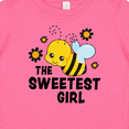 thumbnail image 4 of Inktastic The Sweetest Girl with Bee and Honey Combs Boys or Girls Baby T-Shirt, 4 of 5