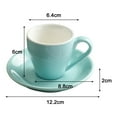 thumbnail image 3 of Porcelain Espresso Cup with Saucer, Espresso shot Cup, 80ml/2.7Oz - Style 1, 3 of 5