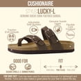 thumbnail image 2 of Cushionaire Lucky 100% Genuine Leather Suede Womens Sandals, Comfortable Cork Footbed Slides for Women with Adjustable Buckles, 2 of 18