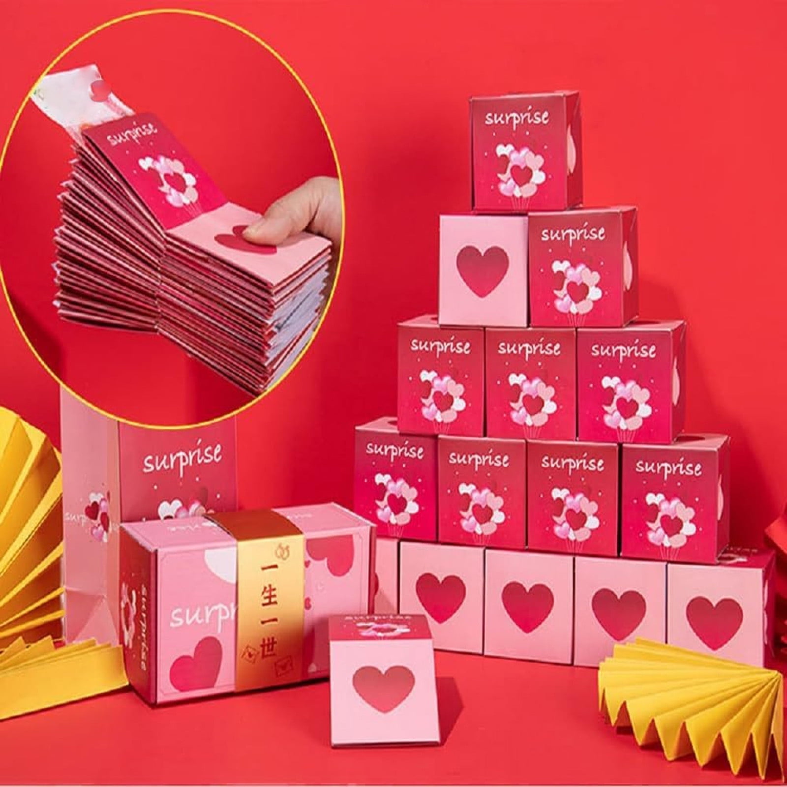 Magic Flying Gift Box ,Surprise Gift Box Explosion for Money, Exploding  Surprise Box Gift Box with Confetti, Cash Explosion Gift Box for Birthday  Anniversary Valentine Proposal 