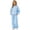 Sky Blue, variant on Gaexia Girls Casual Solid Color Short Set, Summer Playwear Two Piece Outfit, Lightweight Breathable Everyday Wear for Kids
