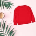 thumbnail image 6 of Toddler Girls Knit Pullover Top Solid Color Basic Sweater Kids Crewneck Casual Sweaters, 6 of 7