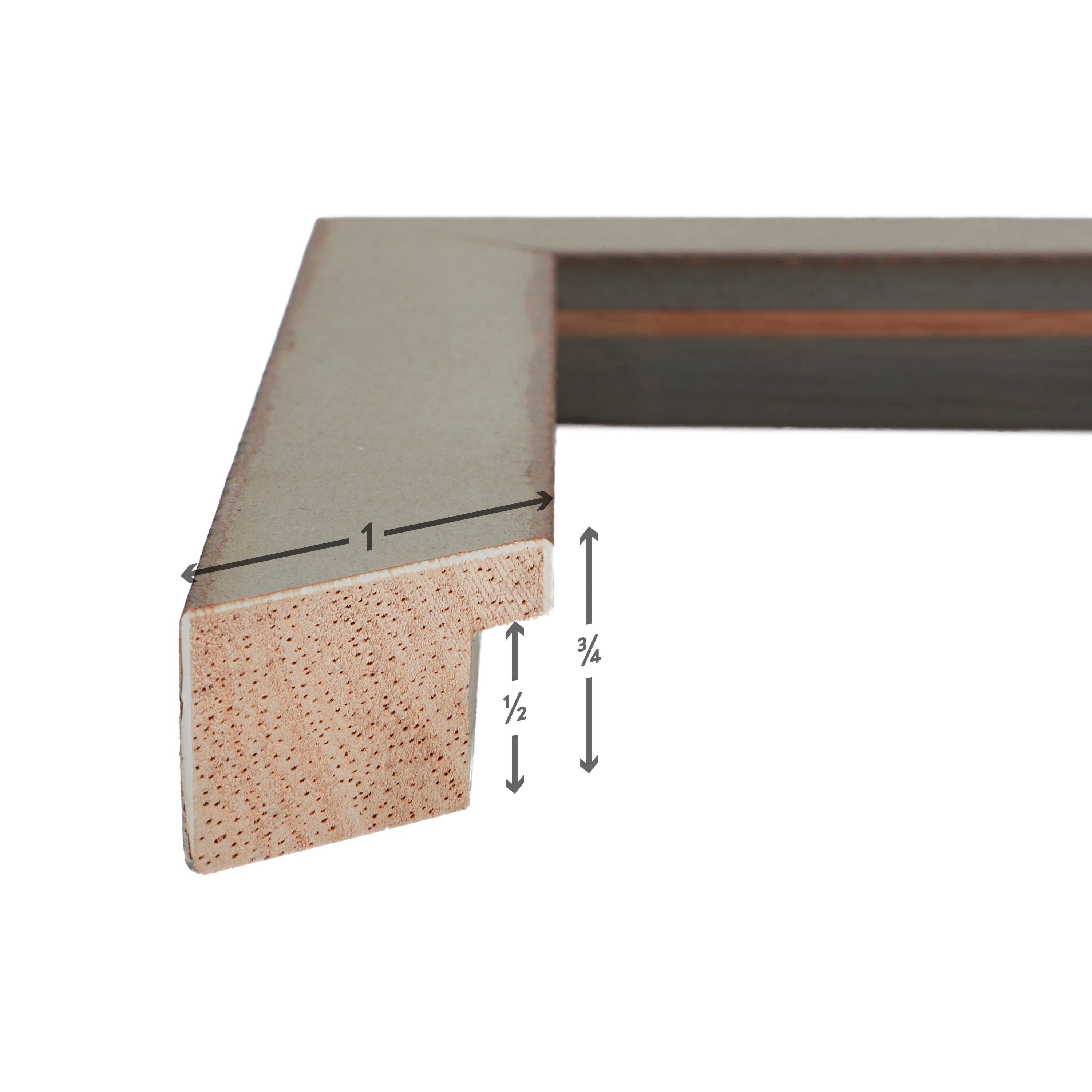 Craig Frames Ferro, 18x24 inch Picture Frame, Rusted Grey