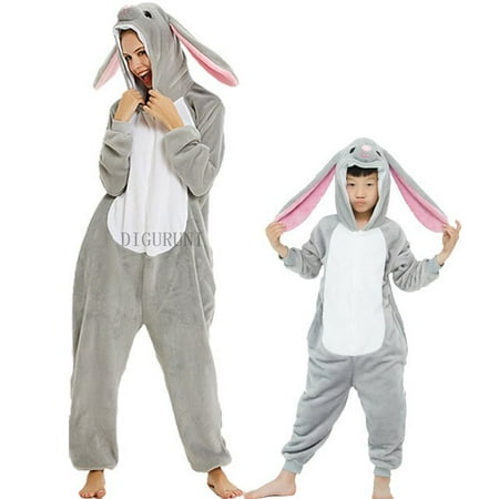 

CoCopeanut Adults All in One Winter Warm Soft Pyjamas Cartoon Cat Onesies One Piece Pijamas Hooded Sleepwear Women Men Animal Pajamas