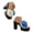 Blue, variant on Women's Chunky Heel Sandals Platform Slip on Flower Slides High Block Heeled Leather Footbed Dress Shoes for Vacation Blue Size 8
