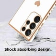 thumbnail image 3 of Dteck for Samsung Galaxy S23 Ultra 6.8 inch Case, Love Heart Plating Girly Women Cute Luxury Lens Protection Soft TPU Bumper with 4 Corners Shockproof Protection Cover Case, White, 3 of 7
