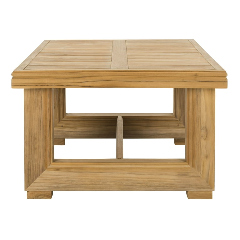 SAFAVIEH Couture Montford Contemporary Teak Coffee Table Natural Teak